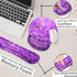 Mouse Pad with Wrist Support, Ergonomic Gel Memory Foam Keyboard Rest, Beautiful Purple Glitter for Office Decoration
