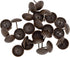 Premium Upholstery Tacks, 1-inch Diameter Nailhead Pins, Large Decorative Trim for Furniture (50, Dark Antique Brass)