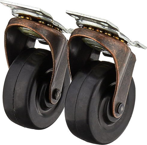 Shepherd Hardware 9346 2-Inch Medium Duty Plate Caster, 2-Pack