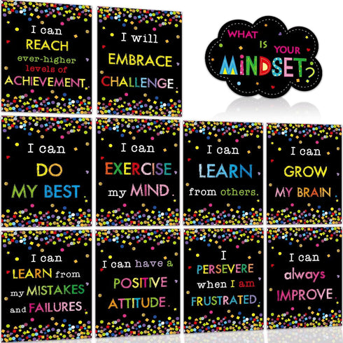 Ceiba Tree Growth Mindset Posters for Classroom Bulletin Board, Inspirational Motivational Signs