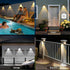 3 IP65 60 8 Pack AUDLES Solar Fence Lights Outdoor, Modes Warm/Neutral/Cool White Fence Lights Solar Powered