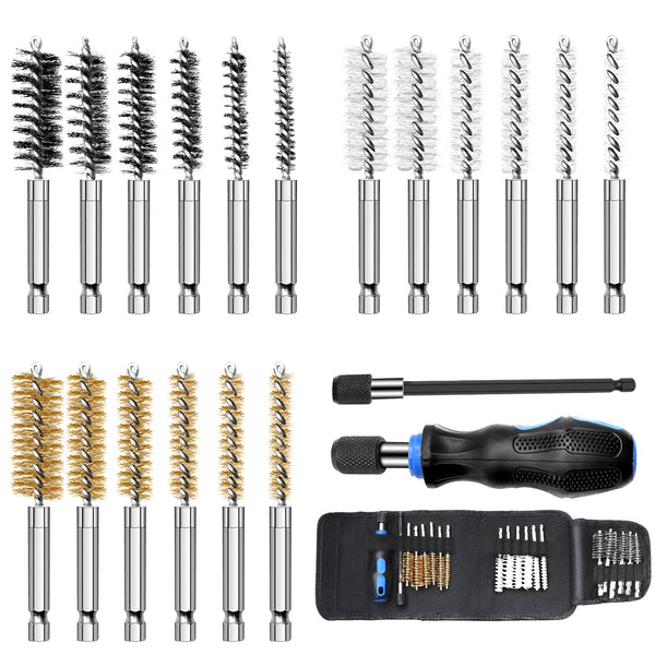 MAXAMN Wire Brush for Drill 18-Pack, Wire Brushes for Cleaning Rust Tube