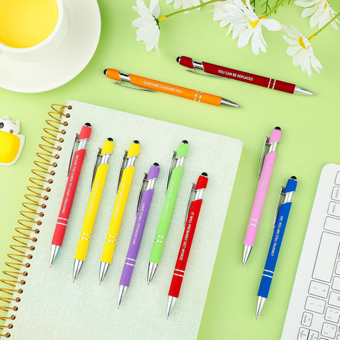 Funny Insulting Pens with Complaining Quotes, Colorful Snarky Office Supplies, 20 Pcs