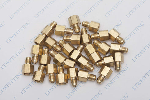 LTWFITTING Brass Flare 1/4" OD x 1/4" Female NPT Connector/Adapter Tube Fitting (Pack of 30)