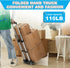 Vsaikeo 2 Small Folding Hand Truck Dolly with Wheels, Lightweight Aluminum Foldable Luggage Cart, Collapsible Cart