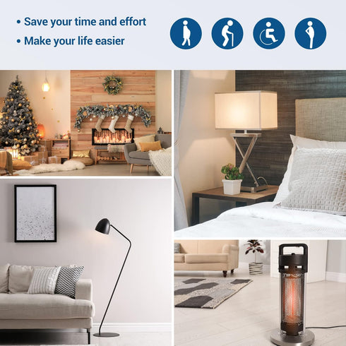 DEWENWILS Wireless Light Switch Remote Control Outlet, Remote Power Wall Switch for Lamps, 15 AMP Heavy Duty