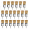 ATOPLEE 20pcs Brass Coated Wire Brush Wheel & Cup Brush Set with