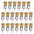ATOPLEE 20pcs Brass Coated Wire Brush Wheel & Cup Brush Set with