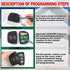 Kingdder 2 Pcs 10 Dip Switch Garage Door Remote - Two Button Garage Remote Compatible with Multicode 300mhz 3089 3060