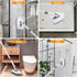 4 1 in Shower Scrubber Cleaning Brush, Tub and Tile Scrubber with Long Handle, Grout Brush Stiff Bristles Scrub Sponge