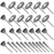 30Pcs Stainless Steel Wire Brushes, Cup Pen Cleaning Brush Set for Grinder Rotary Tools, 1/8 inch Shank
