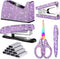 Yunlly 6 Pack Bling Office Stationery Set, Desk Accessory Includes Pen, Scissor, Stapler, 1000 Pcs Staples, Tape
