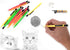 June Gold 12 Mechanical Pencils - 1.3 mm HB #2 Graphite Lead with 30 Refills & 12 Refill Erasers