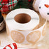 Ruisita 600 Pieces Kraft Snowflake Stickers, Self Adhesive Labels for Christmas Winter Favor Seals