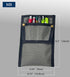 SUCHI Pocket Protector Pen Holder Organizer for Shirts, Multi-Purpose Pouch for School, Office, 2 PACK (Gray and Blue)