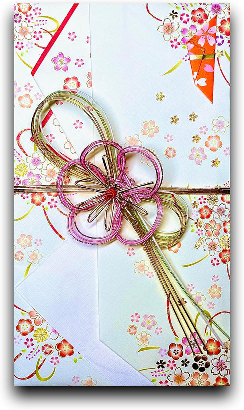 KUDOS.JP Japanese Traditional Money Envelope - Ume Mizuhiki Design for Wedding (Japan Import)
