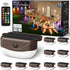 Solar Fence Lights with Remote Control 50ft,15 Multi Colors Solar Powered Outdoor