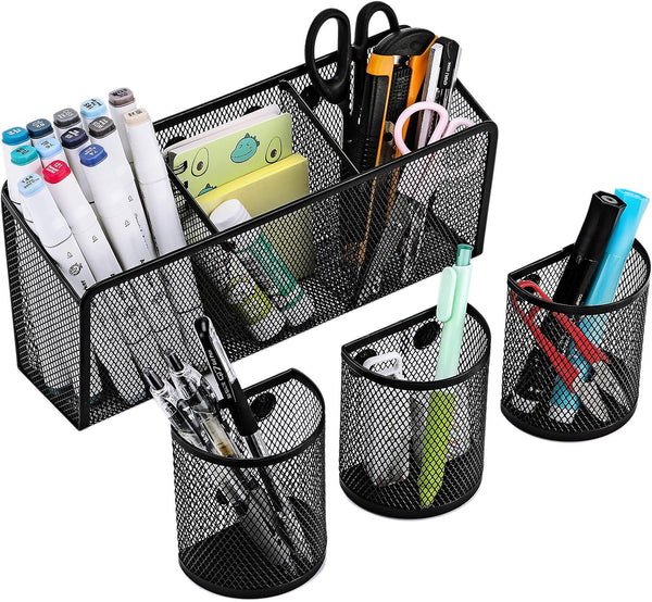 VICNOVA Magnetic Pencil Holder, Metal Storage Basket with Strong Magnets for Whiteboard, Classroom