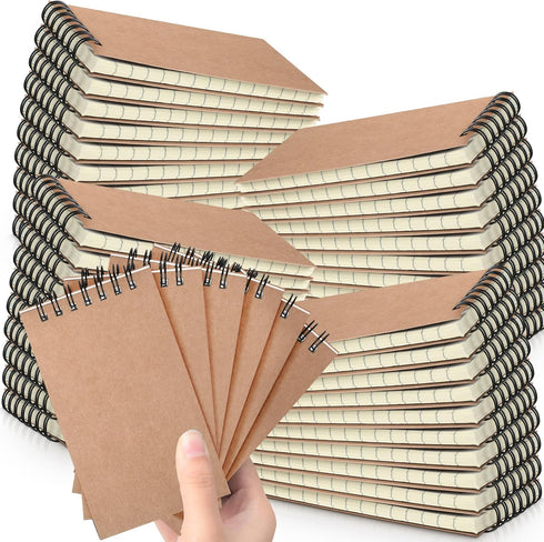 Tenceur 54 Pcs Mini Spiral Notebook - 3" x 5" Top Bound Small Notepads, 120 Pages for Kids Home Office School