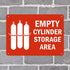 SmartSign "Empty Cylinder Storage Area" Sign | 10" x 14" Aluminum