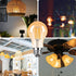 A19 Bulbs,2.5W(25W 250LM 2500K Bulb Chandelier,Non-Dimmable,Amber Glass,E26 Base,6 Packs Vintage LED Edison Light