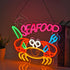 Dimmable, 14.96 12.6inches Seafood Neon Sign, Neon Lights Hanging Wall Art Decoration for Restaurant Shop Market Mall