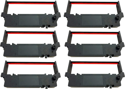 SP-700 Black and Red Ribbon Ink Cartridge, Compatible with Star SP-700BR, RC-700BR, 6 Pack