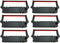 SP-700 Black and Red Ribbon Ink Cartridge, Compatible with Star SP-700BR, RC-700BR, 6 Pack