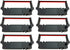 SP-700 Black and Red Ribbon Ink Cartridge, Compatible with Star SP-700BR, RC-700BR, 6 Pack