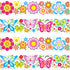 Spring Bulletin Board Die-Cut Flowers - 78.7ft Butterfly Border Trim for Classroom Decorations and Wall Decals