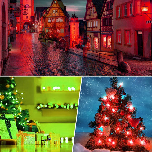 Bulbs, 4 Pack, Bulbs, A19 Bulb, Bulb, 60W 9W E26 Red and Green Light Christmas Light LED Red Light Green Light