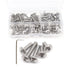 cSeao 100pcs Flanged Button Head Socket Cap M4 Screws Kit, M4x8mm/10mm/12mm/15mm/20mm, 304 Stainless Steel