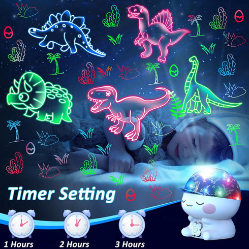 CHENFAN Dinosaur Night Light for Kids Room, Dino Projection Toy for 1-12 Year Olds, Birthday Holiday Gifts for Girls