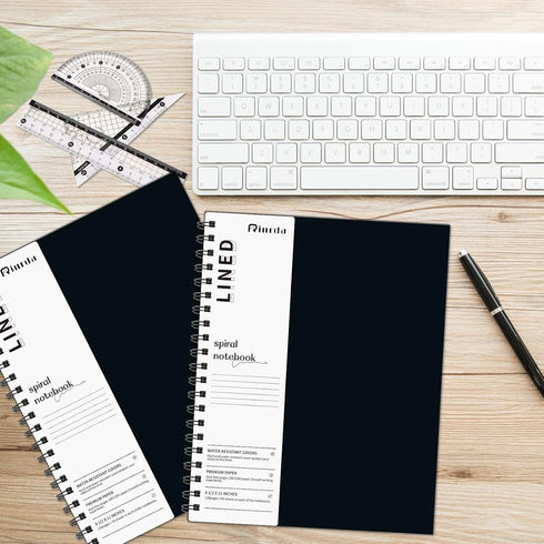 Large Lined Notebook, Spiral Notebook, 8.5" x 11", 4 Pack, LINED Notebook, 120 Pages, 100 GSM Thick Paper, Hardcover