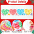 Haooryx 76Pcs Sweet Conversation Heart Cutouts Bulletin Board Set Valentine's Day Candy Heart Paper Cut-Outs