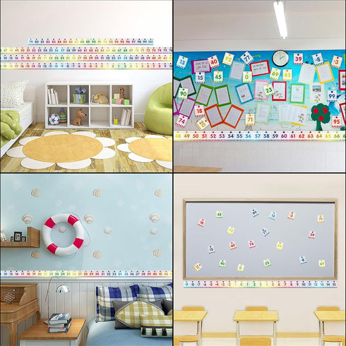Number Line Bulletin Board Border Rainbow -20 to 100 Classroom Decoration 36ft Roll