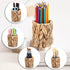 BTSKY 3 Pack Water Hyacinth Pencil Holder, Handmade Wicker Pen Cup for Makeup Brushes and Office Accessories