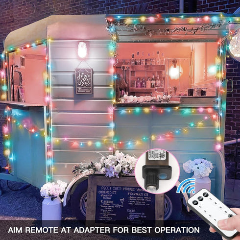 33ft 100 suddus Pastel Easter String Lights, LED Multicolor Fairy Lights with Remote, Connectable Clear Wire Twinkle