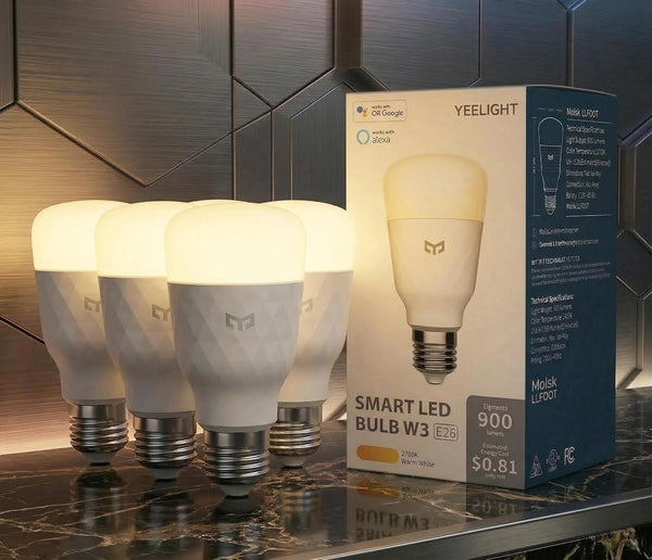 YEELIGHT Smart Light Bulbs, Warm White Dimmable LED Light Bulb 60W Equivalent,