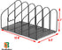 Deco Brothers Black File Sorter Organizer for Desk, 5 Sections
