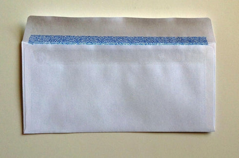HCFA Self-Seal Window Envelopes for Claim Forms (No. 10-1/2) 4-1/2" x 9-1/2", White with Inside Security Tint - 250