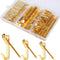 184 Pieces Picture Hanging Kit, Gold, 20lb, 30lb, 50lb Hangers, Metal Hooks with Nails for Drywall, Wooden Wall
