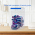 Packets, Inevibe Earplug Holder, Universal Clear Acrylic Storage with Blue Lid for Small Bulk Accessories - Finger