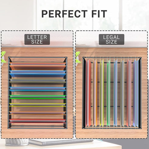 Hanging File Folder Frame for Legal & Letter Size, Organizer Rack for Filing Cabinet & Desk Drawer, 1 Pack