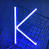 ENUOLI LED Blue Neon Letter Signs Night Light Battery or USB Operated LED Marquee Letters Neon Art Decorative Lights