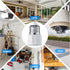 E26/E27 3 Prong Light Bulb Socket Adapter, Polarized Light Socket to Plug Converter for Patio, Garage, Porch