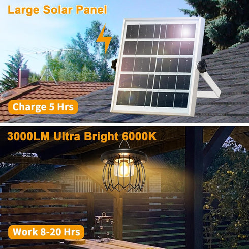 16.5ft Dimmable AEQ Solar Shed Light Outdoor, Gazebo Lights Solar Lights Work Day/Night for Porch Barn Chicken Coop