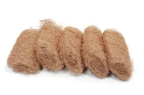 Rogue River Tools Bronze Wool Pads - Medium (5pc) - Marine, Glass, Wood, Industrial, Soft Touch, No Rust!