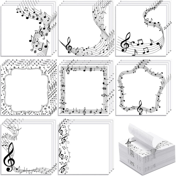 TaoBary 64 Pack Music Themed Sticky Notes, Funny Pads for Music Teacher Appreciation