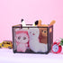 Letter-Size Hanging Folder Organizer, Metal Mesh Hanging File Folder Box, Office File Baskets, Black